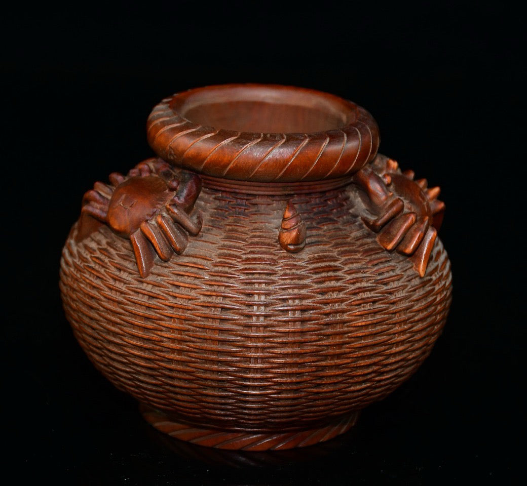 Huangyang wood crab basket ornament