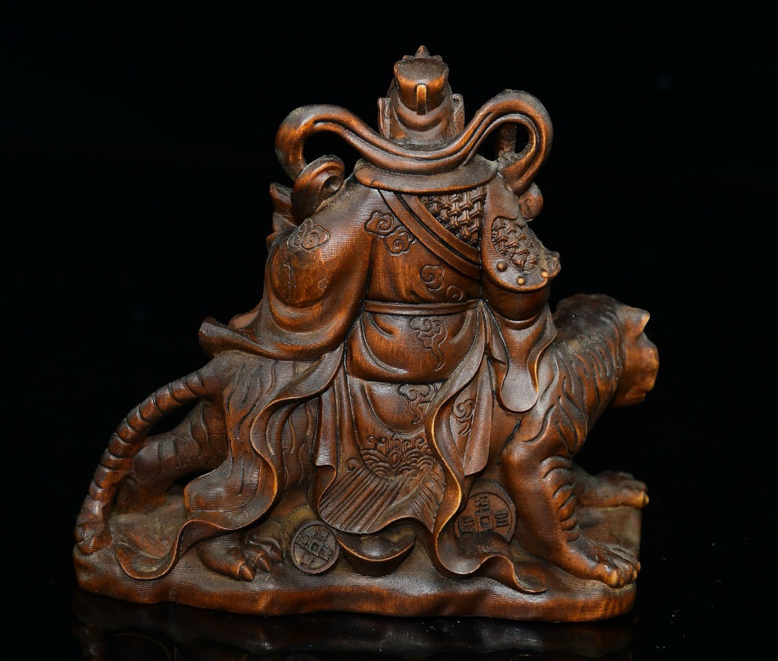 Huangyang Wood Martial God of Wealth Ornament