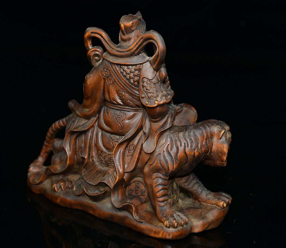 Huangyang Wood Martial God of Wealth Ornament