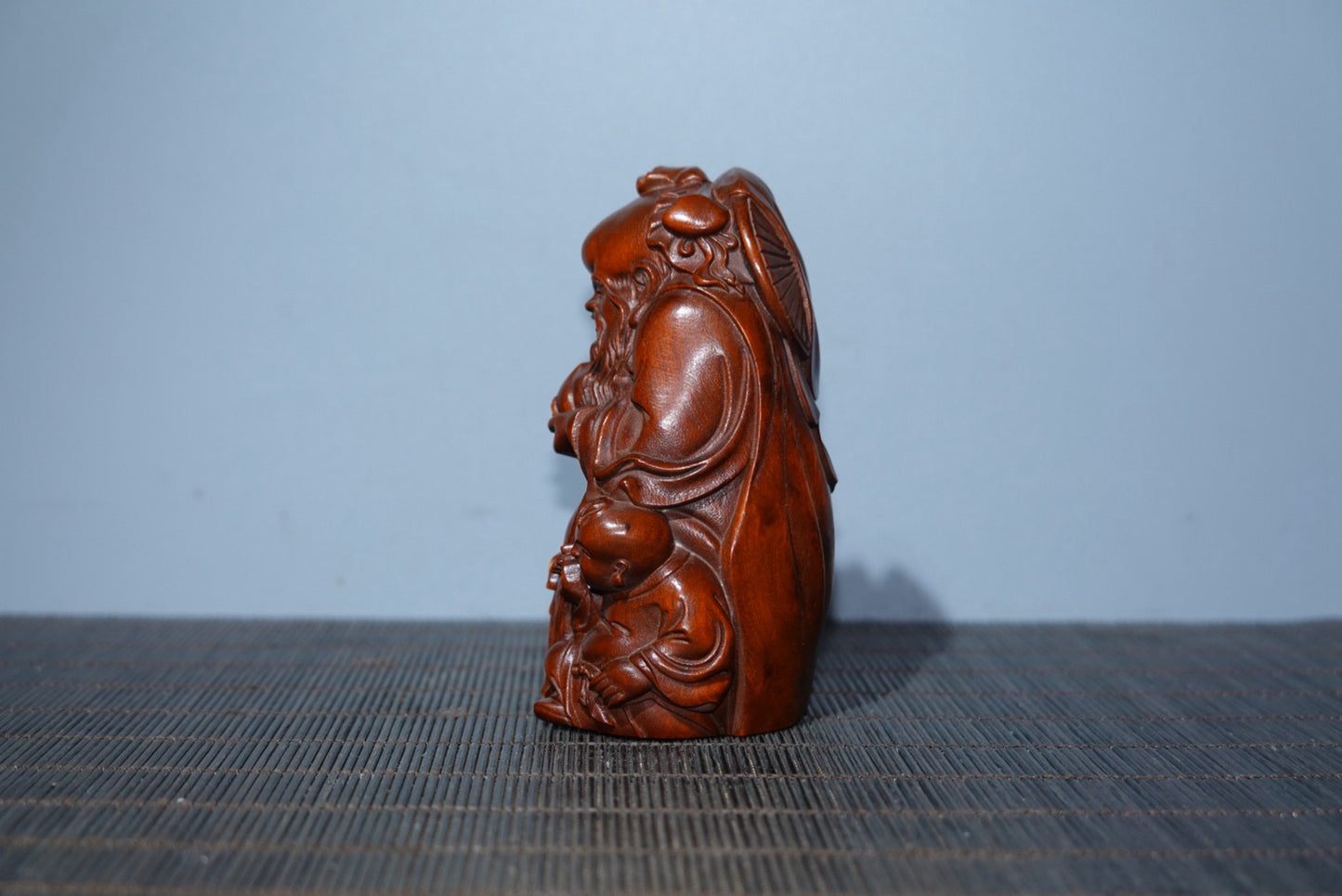Collected boxwood carved birthday star ornaments