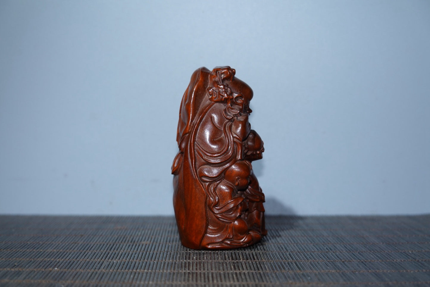 Collected boxwood carved birthday star ornaments