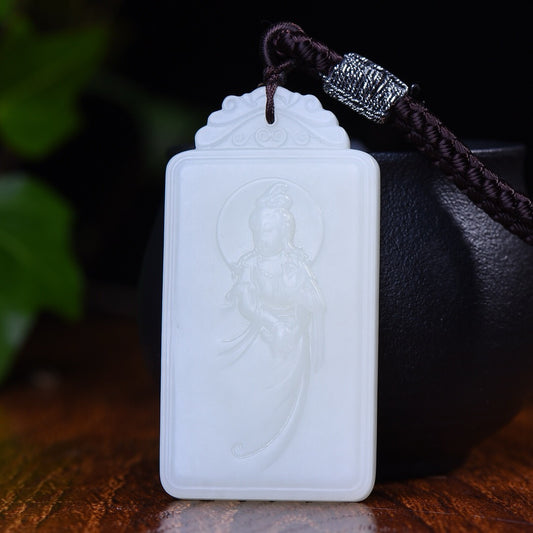 Hotan Jade's Auspicious Guanyin