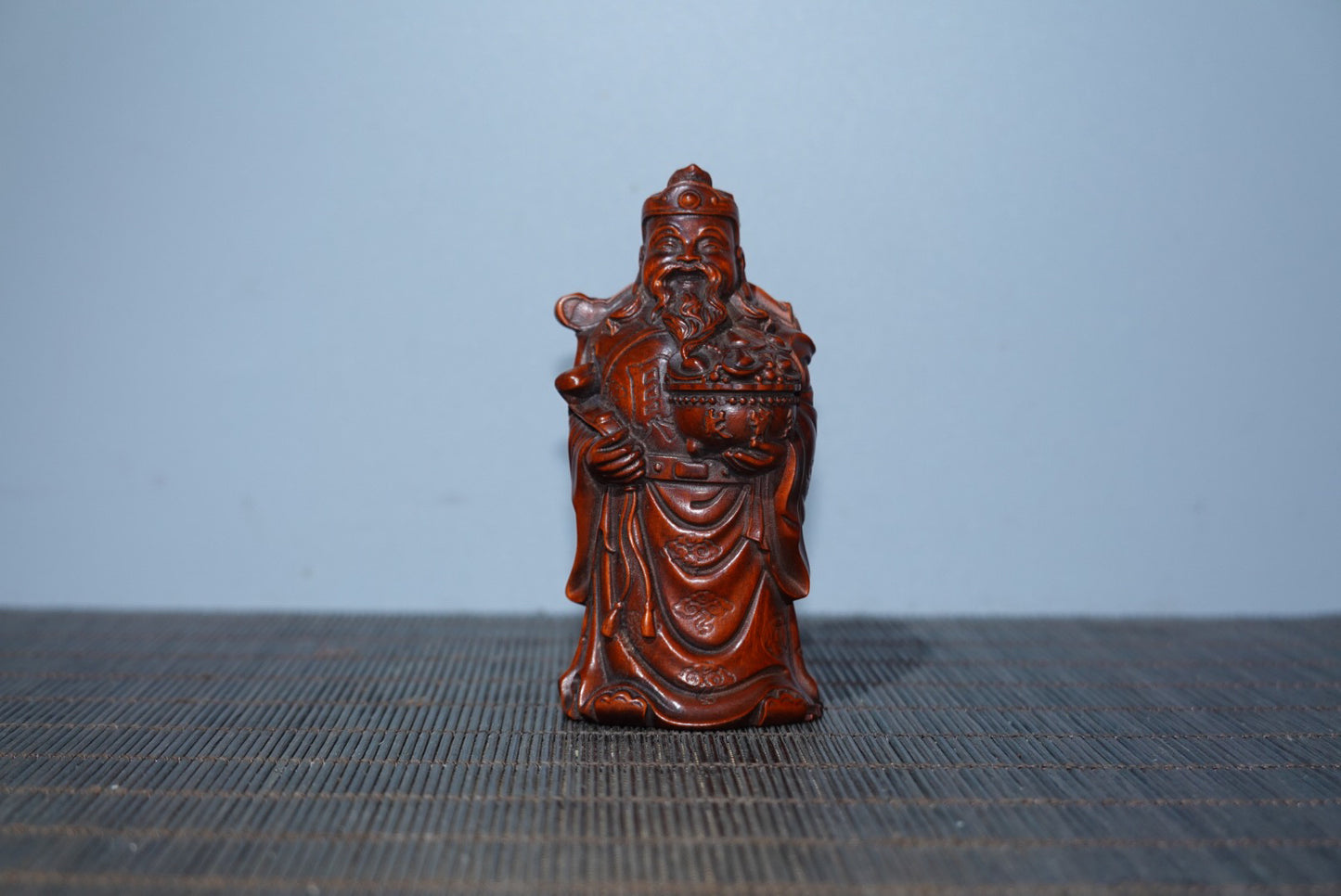 Collection Huangyang Wood Carved Treasure Hand Handle Gift