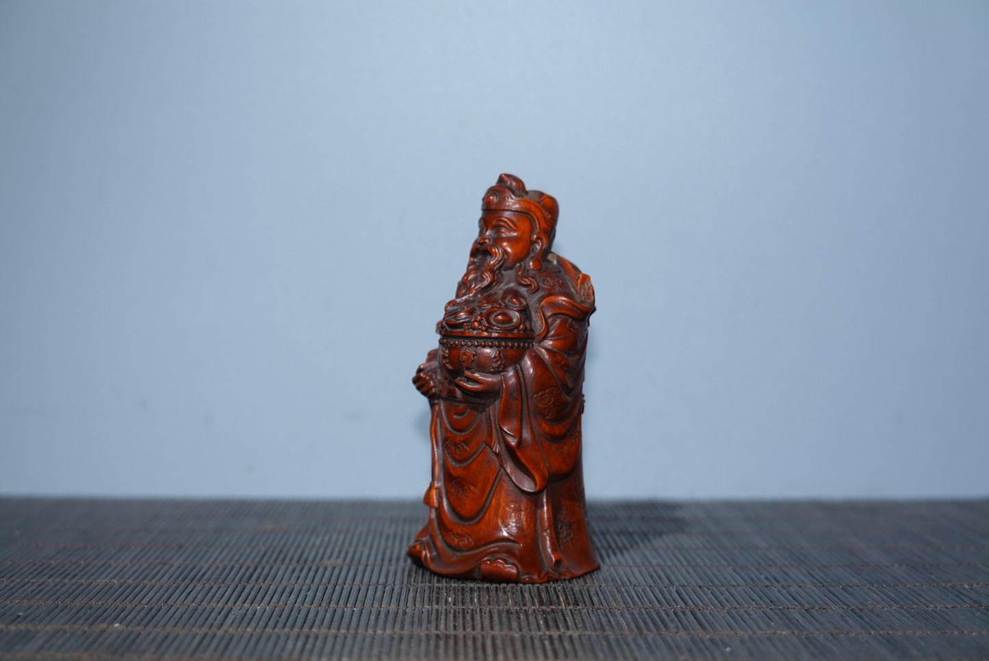 Collection Huangyang Wood Carved Treasure Hand Handle Gift