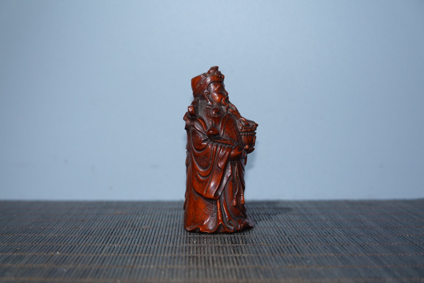 Collection Huangyang Wood Carved Treasure Hand Handle Gift