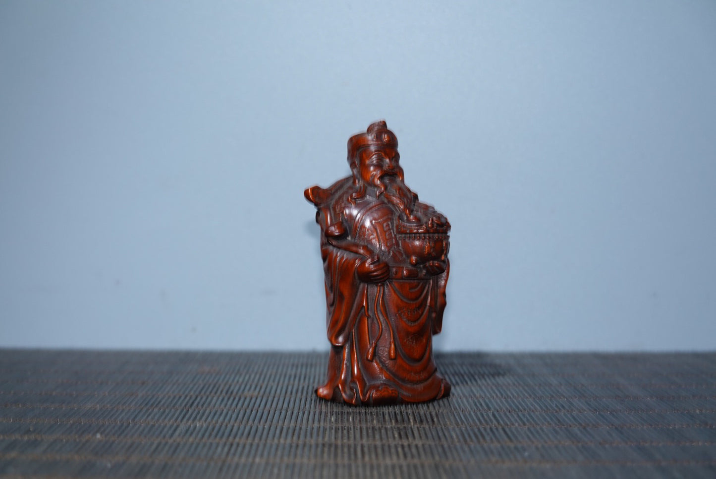 Collection Huangyang Wood Carved Treasure Hand Handle Gift