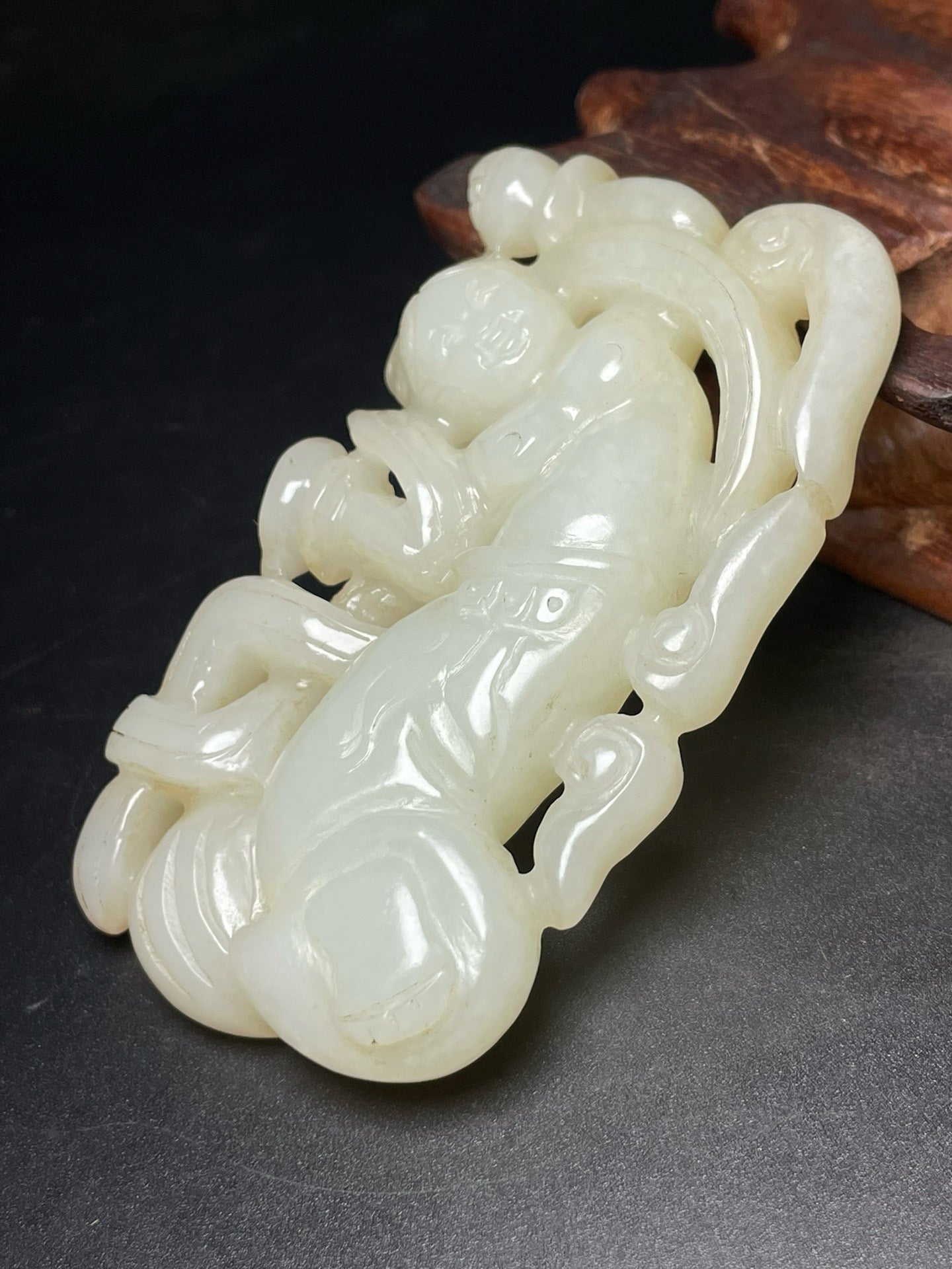 Chinese Antique Hotan Jade Dunhuang Flying Fairy