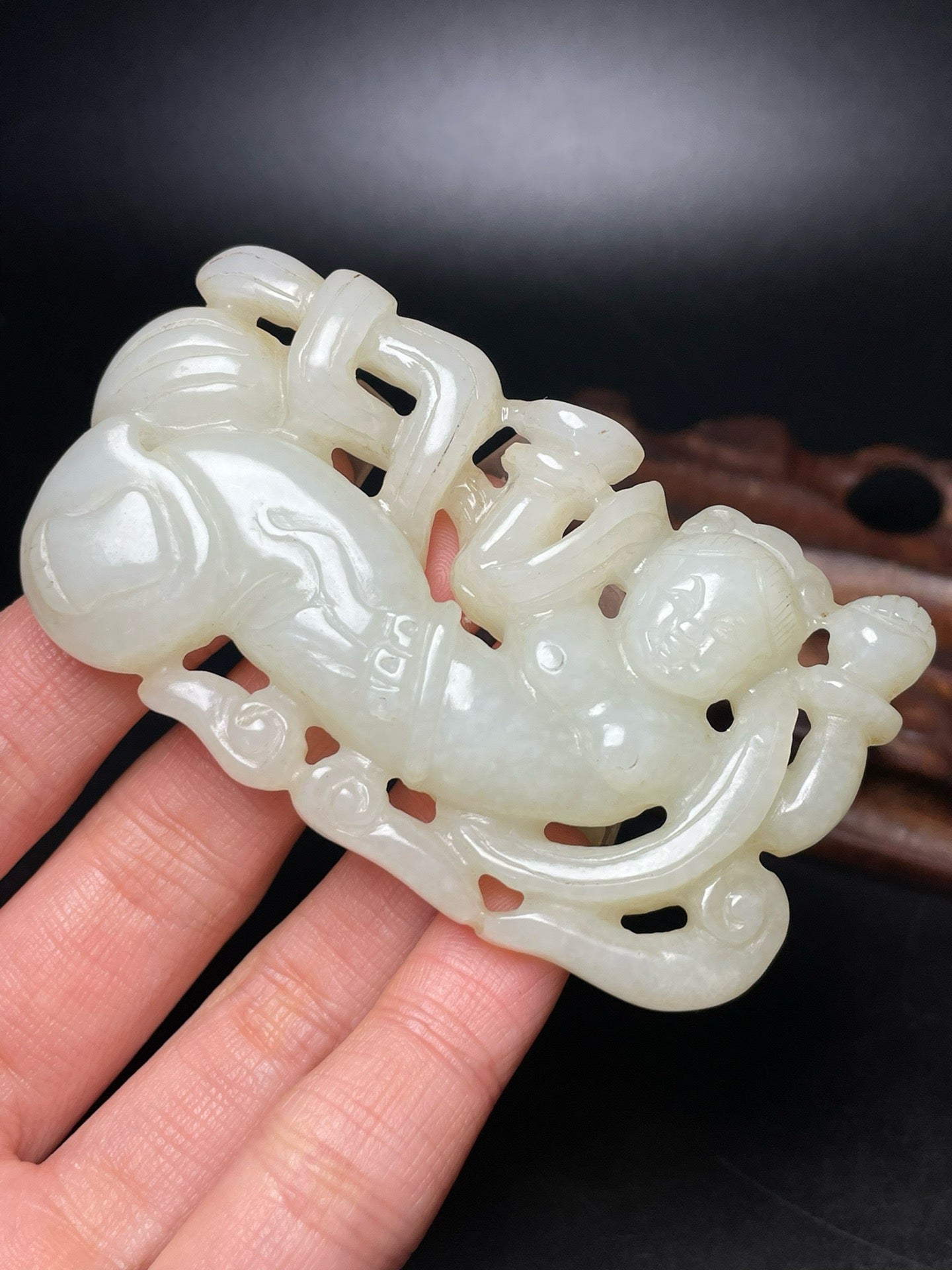 Chinese Antique Hotan Jade Dunhuang Flying Fairy