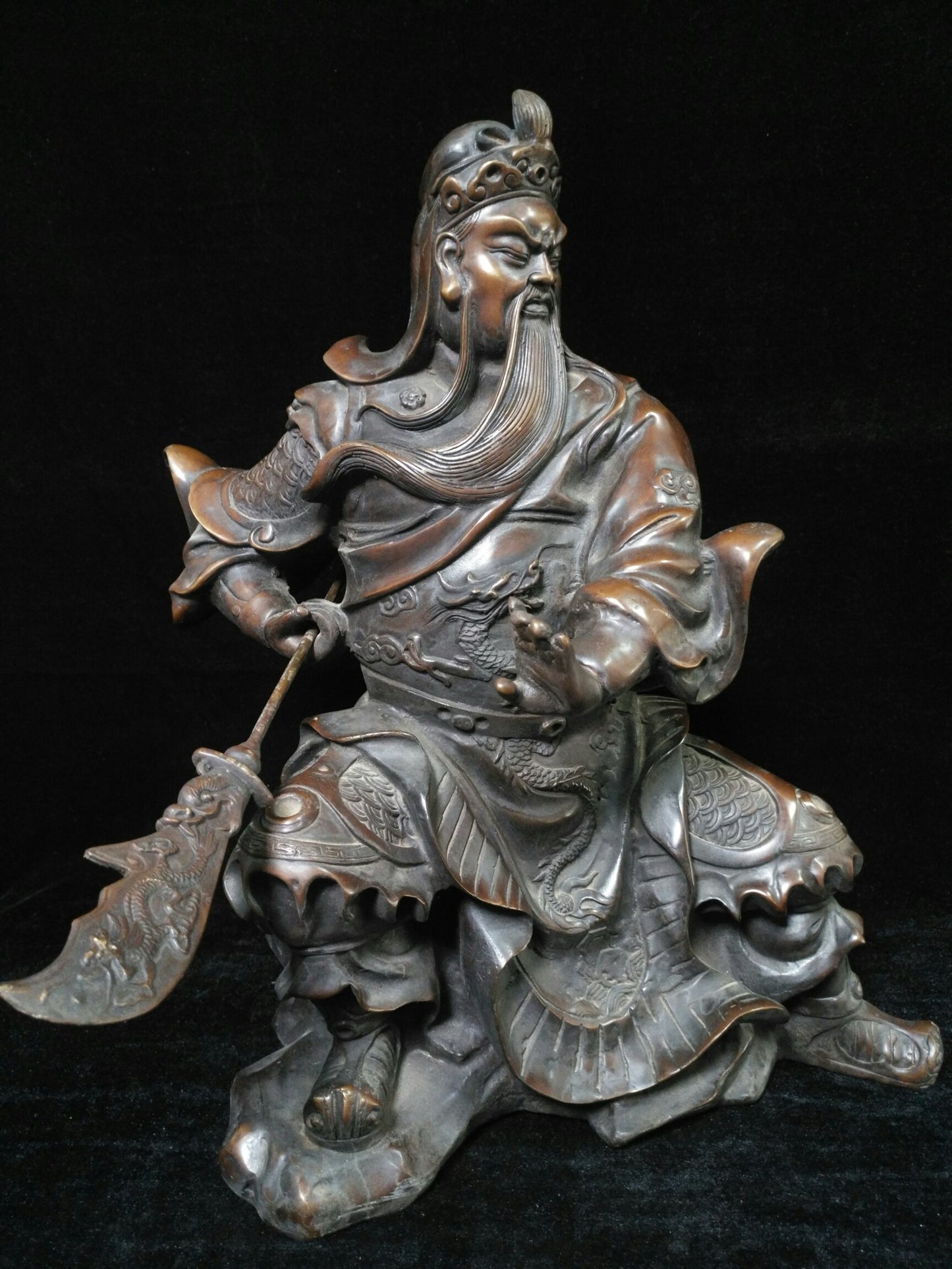 Pure copper Wu Cai Shen Feng Shui ornament