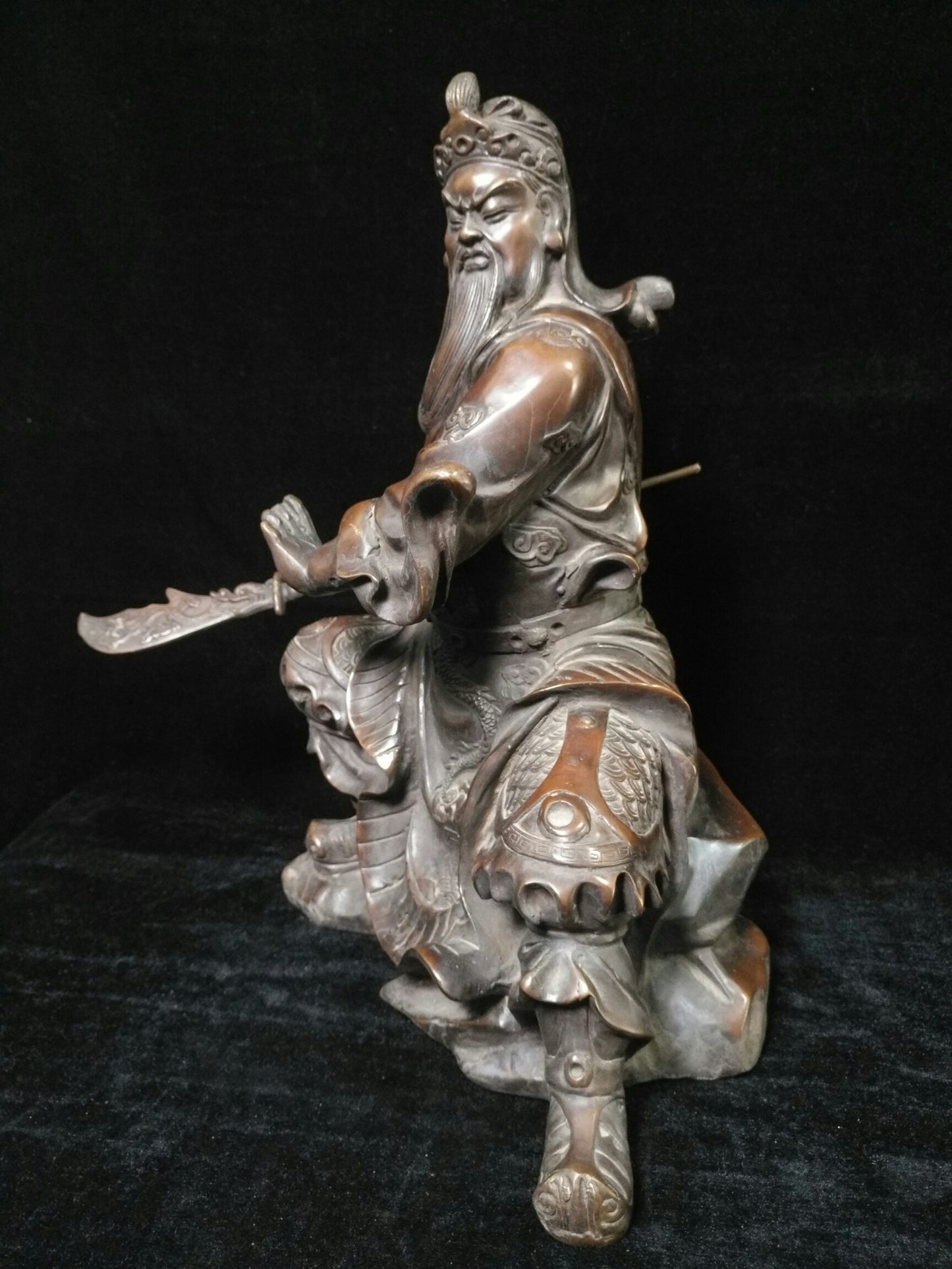 Pure copper Wu Cai Shen Feng Shui ornament