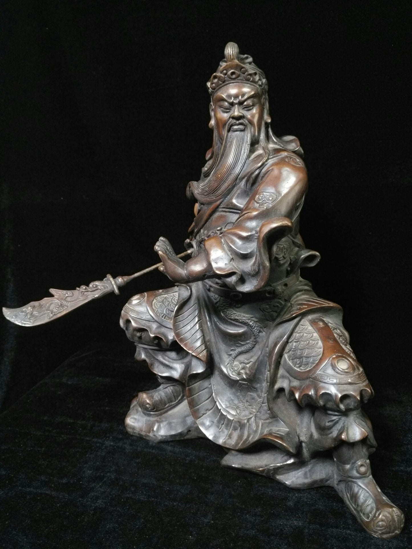 Pure copper Wu Cai Shen Feng Shui ornament