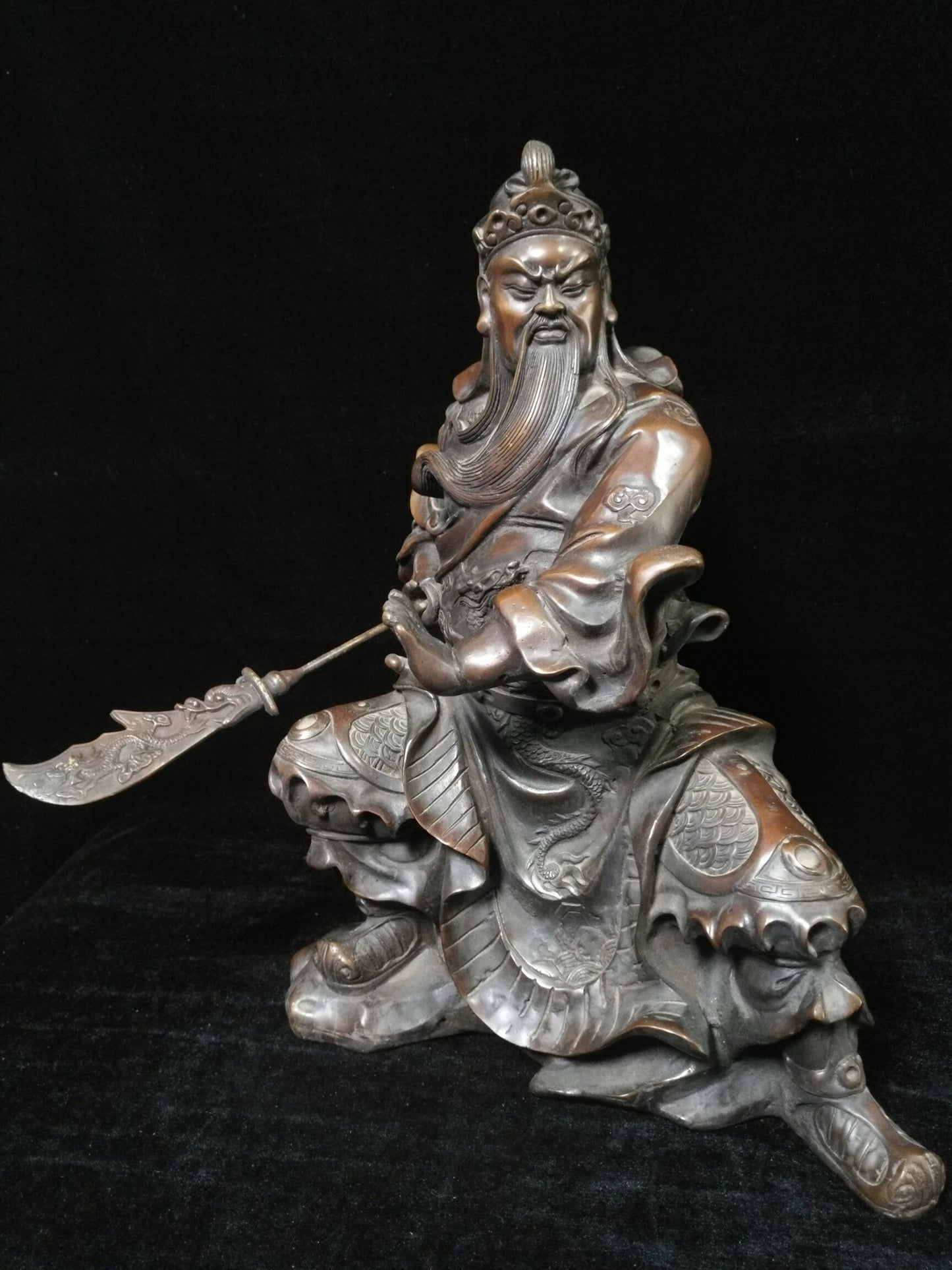 Pure copper Wu Cai Shen Feng Shui ornament