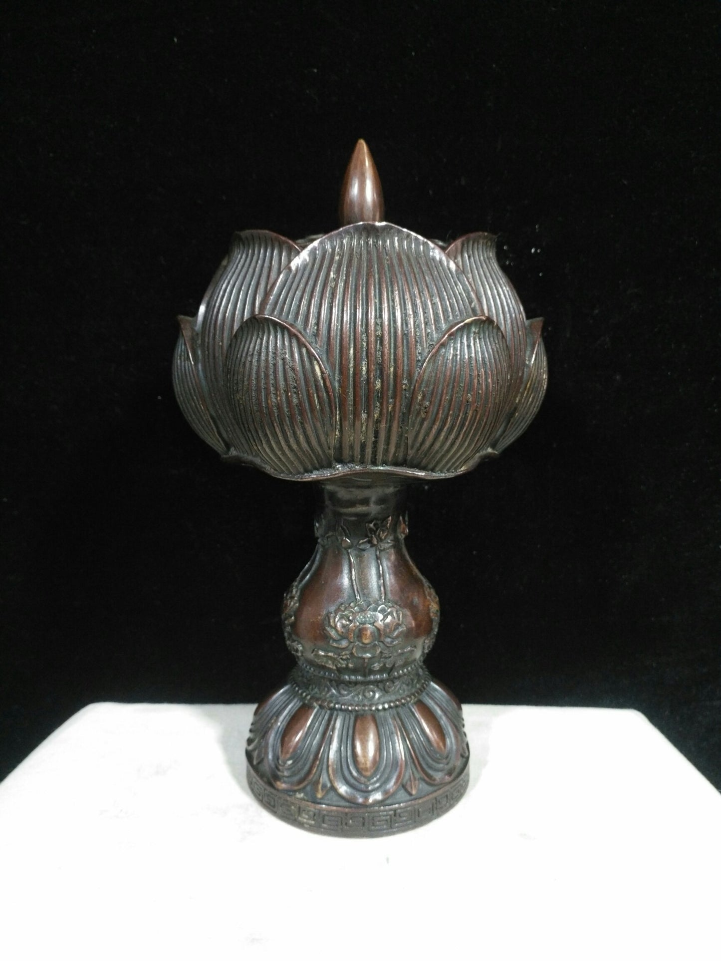 Pure copper lotus incense burner