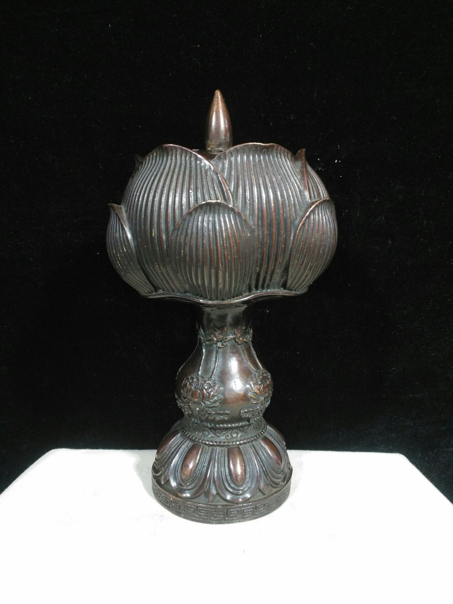 Pure copper lotus incense burner