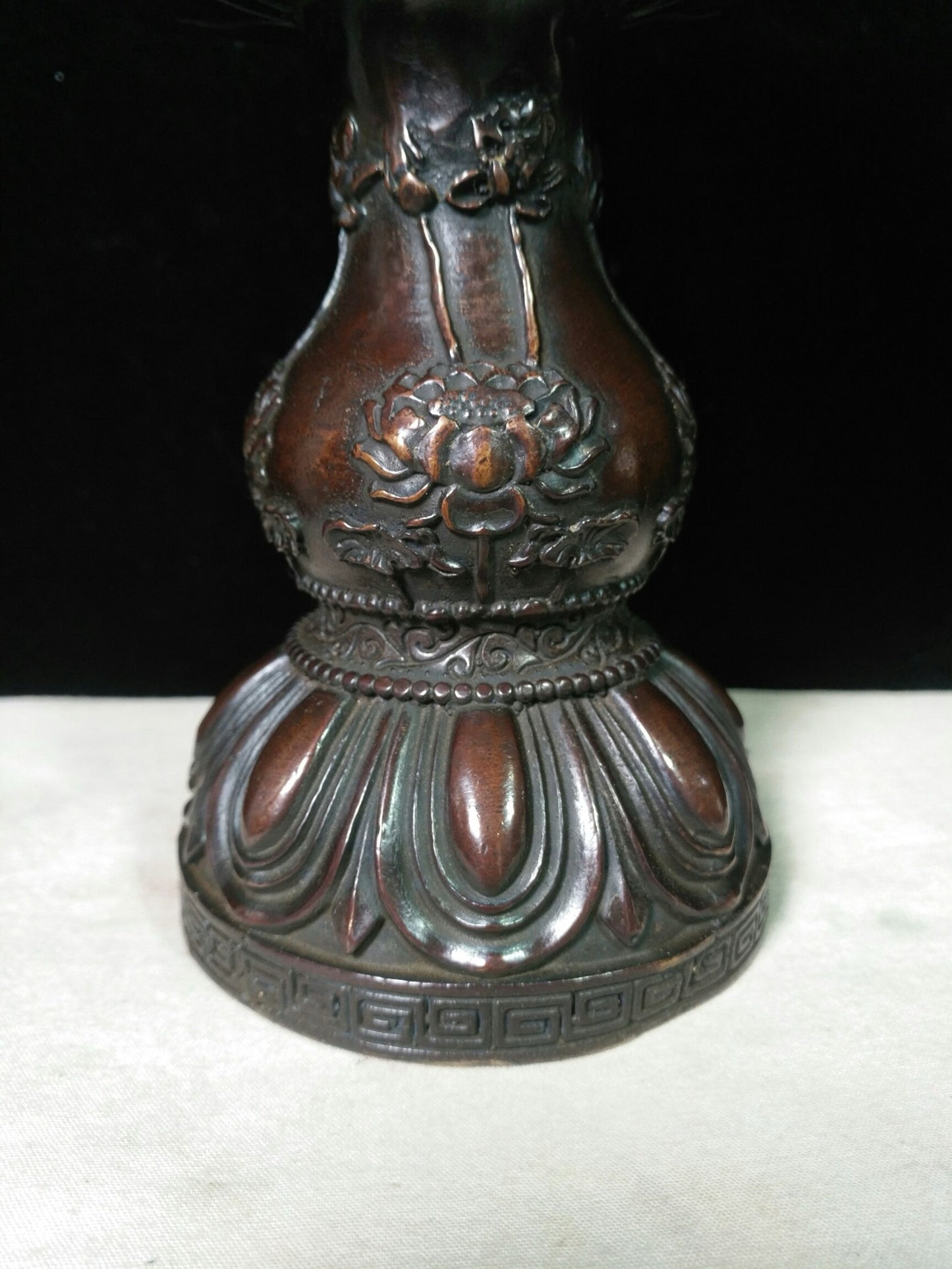 Pure copper lotus incense burner