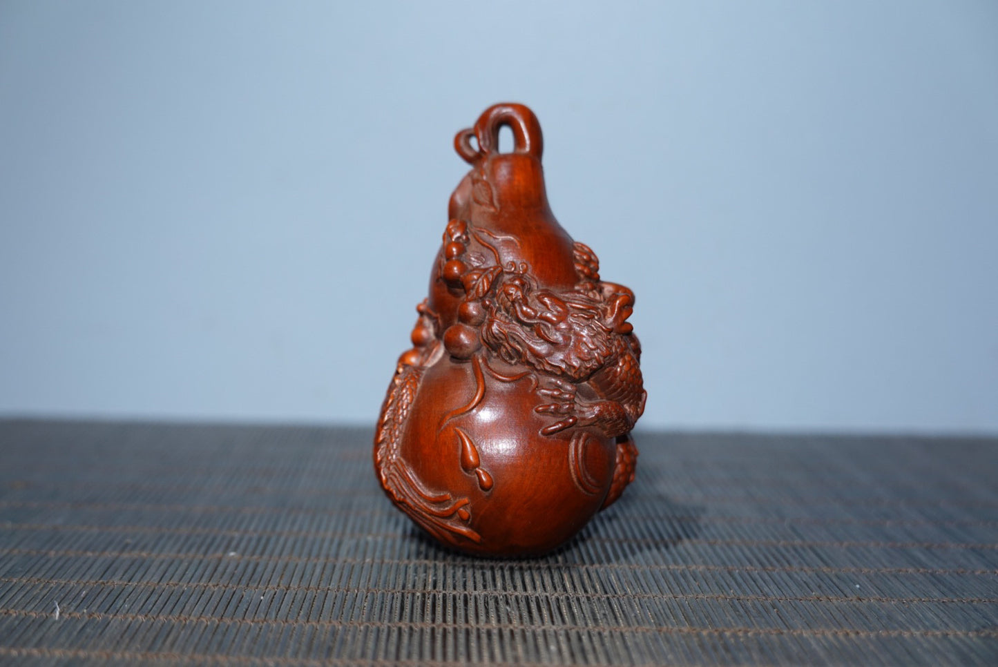 Collection Huangyang Wood Carved Dragon Gourd Handheld Gift