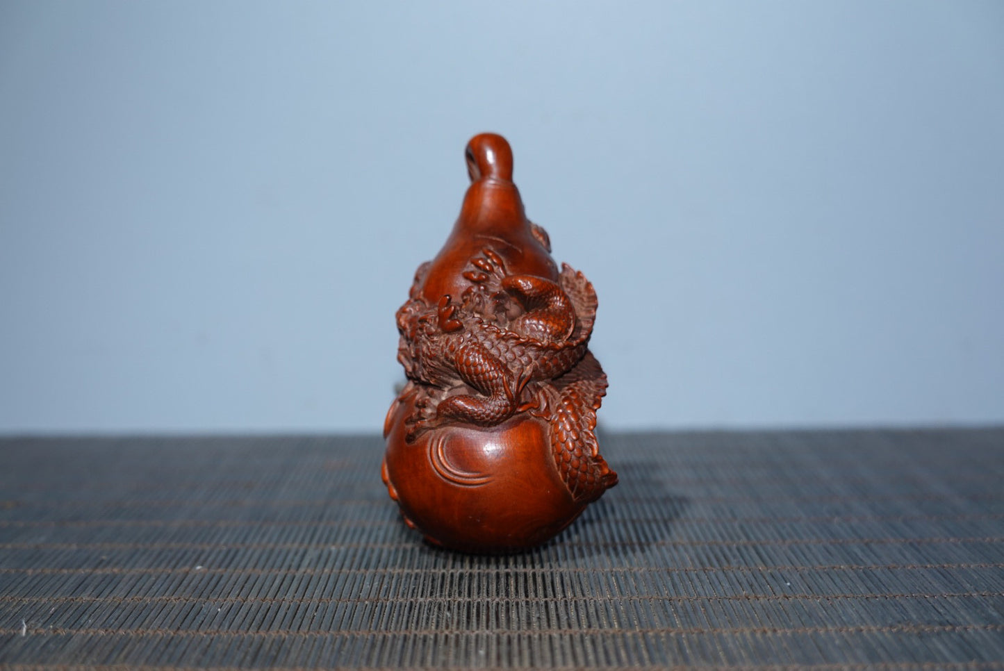 Collection Huangyang Wood Carved Dragon Gourd Handheld Gift