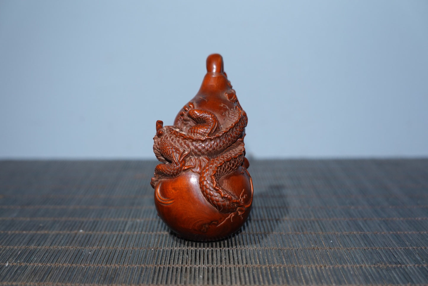 Collection Huangyang Wood Carved Dragon Gourd Handheld Gift