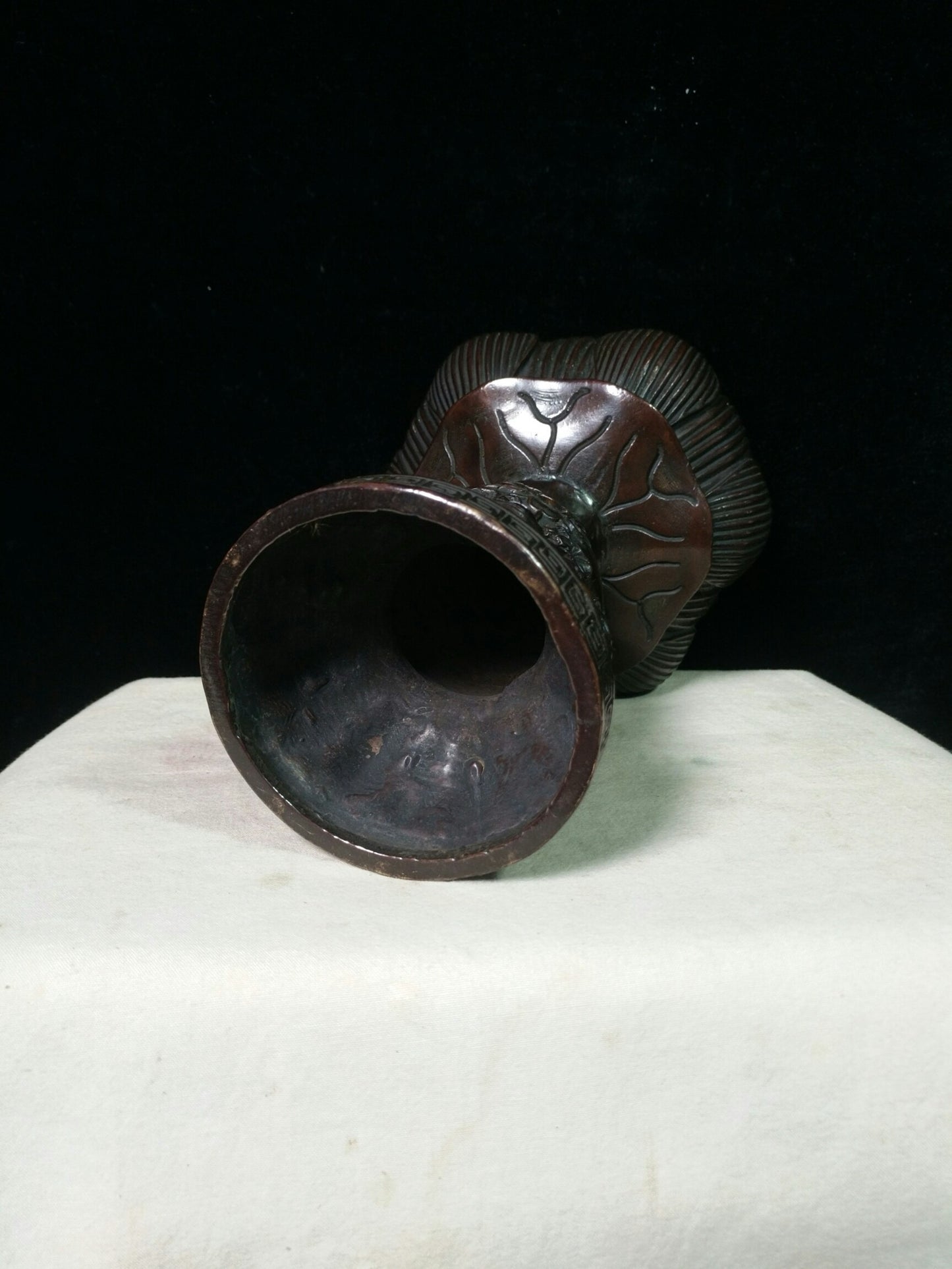 Pure copper lotus incense burner