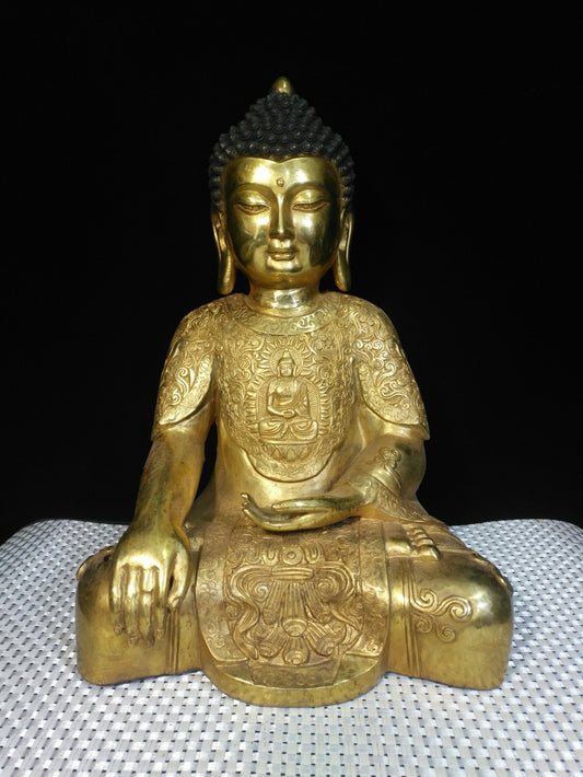 Pure copper Shakyamuni Buddha