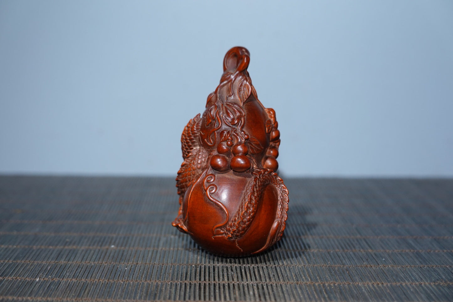 Collection Huangyang Wood Carved Dragon Gourd Handheld Gift