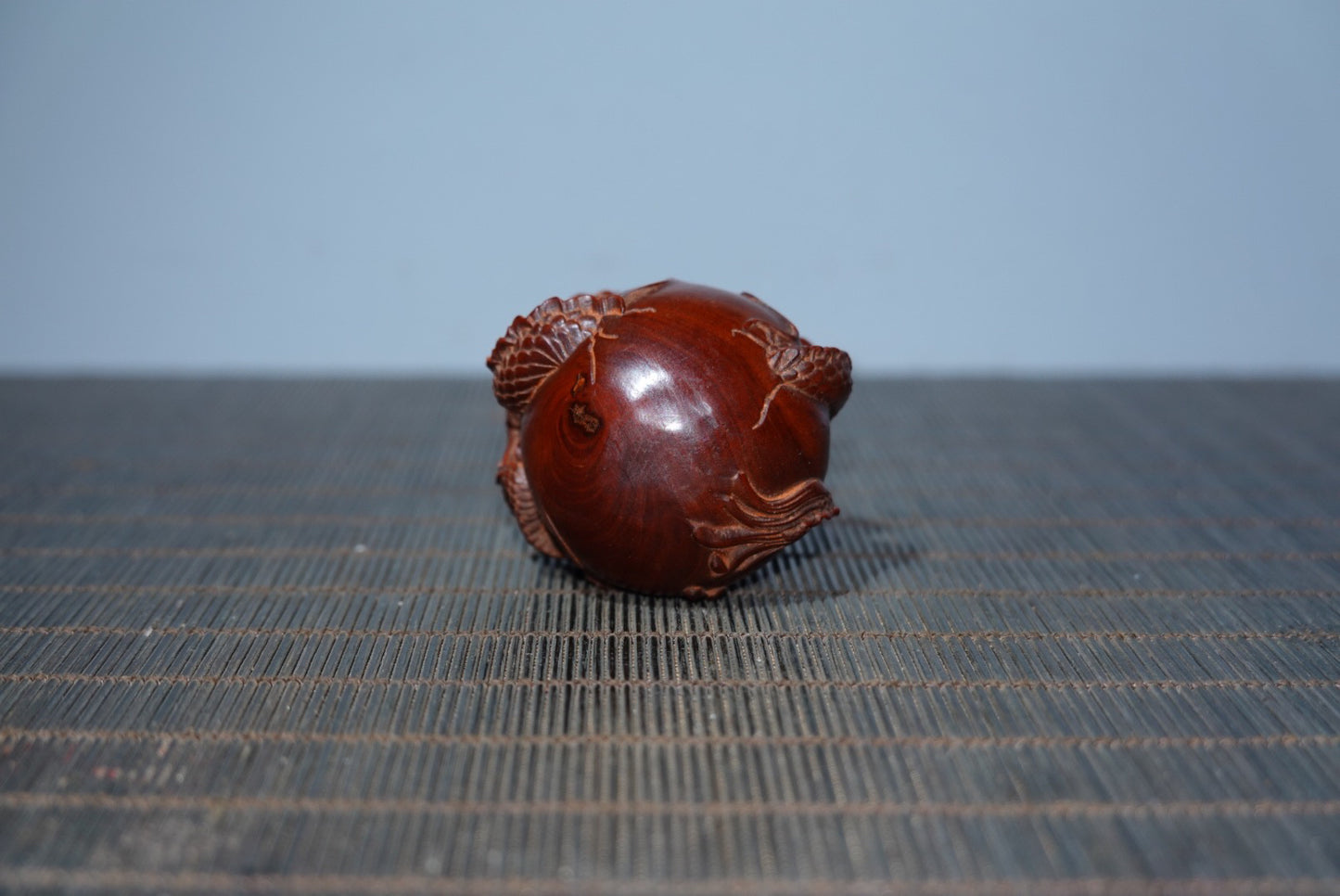 Collection Huangyang Wood Carved Dragon Gourd Handheld Gift