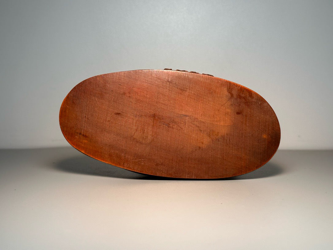 Chinese antique boxwood carving with exquisite craftsmanship, entering and exiting Heian Maitreya