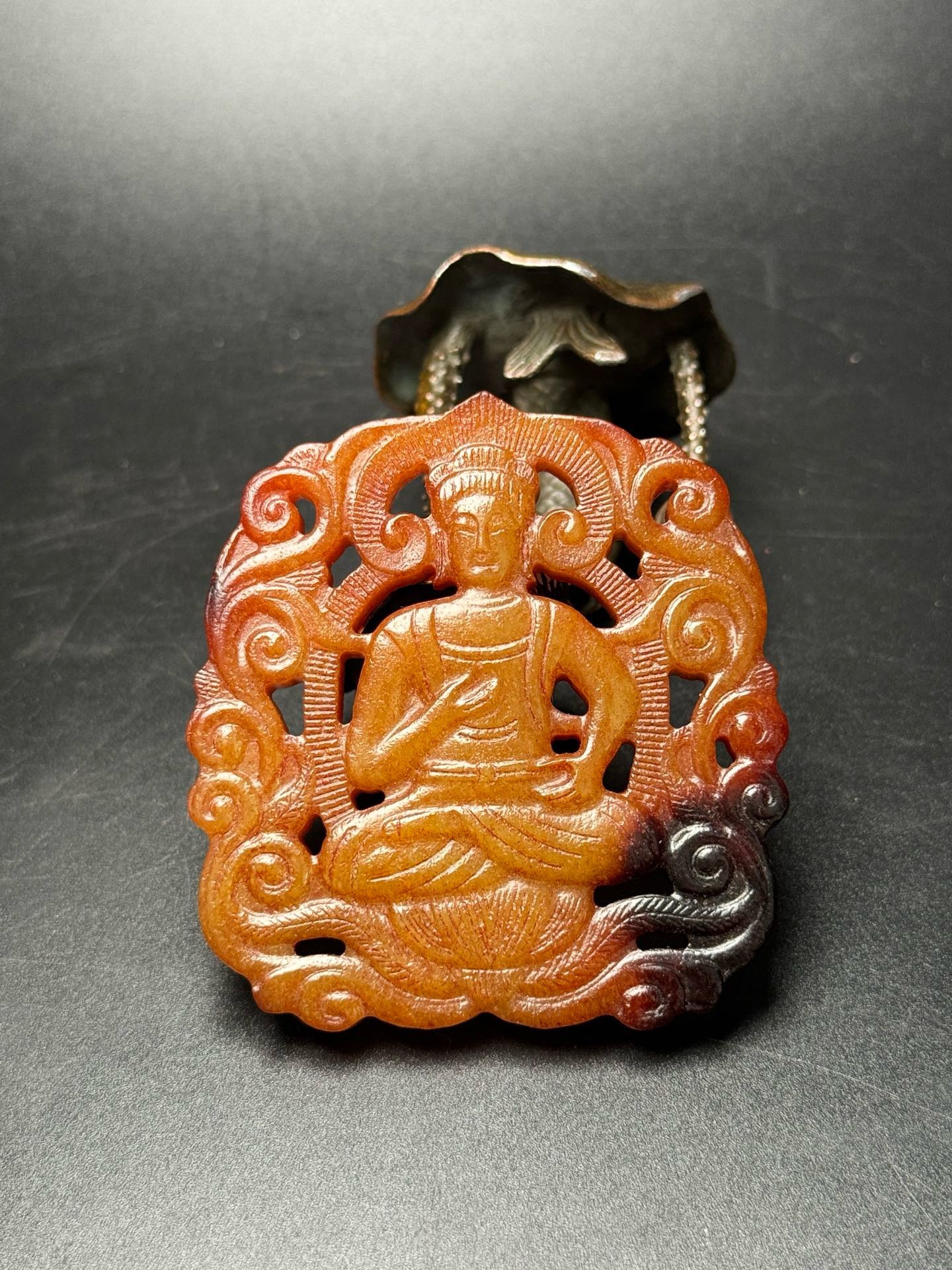 Chinese antique Hotan Jade Guanyin jade pendant