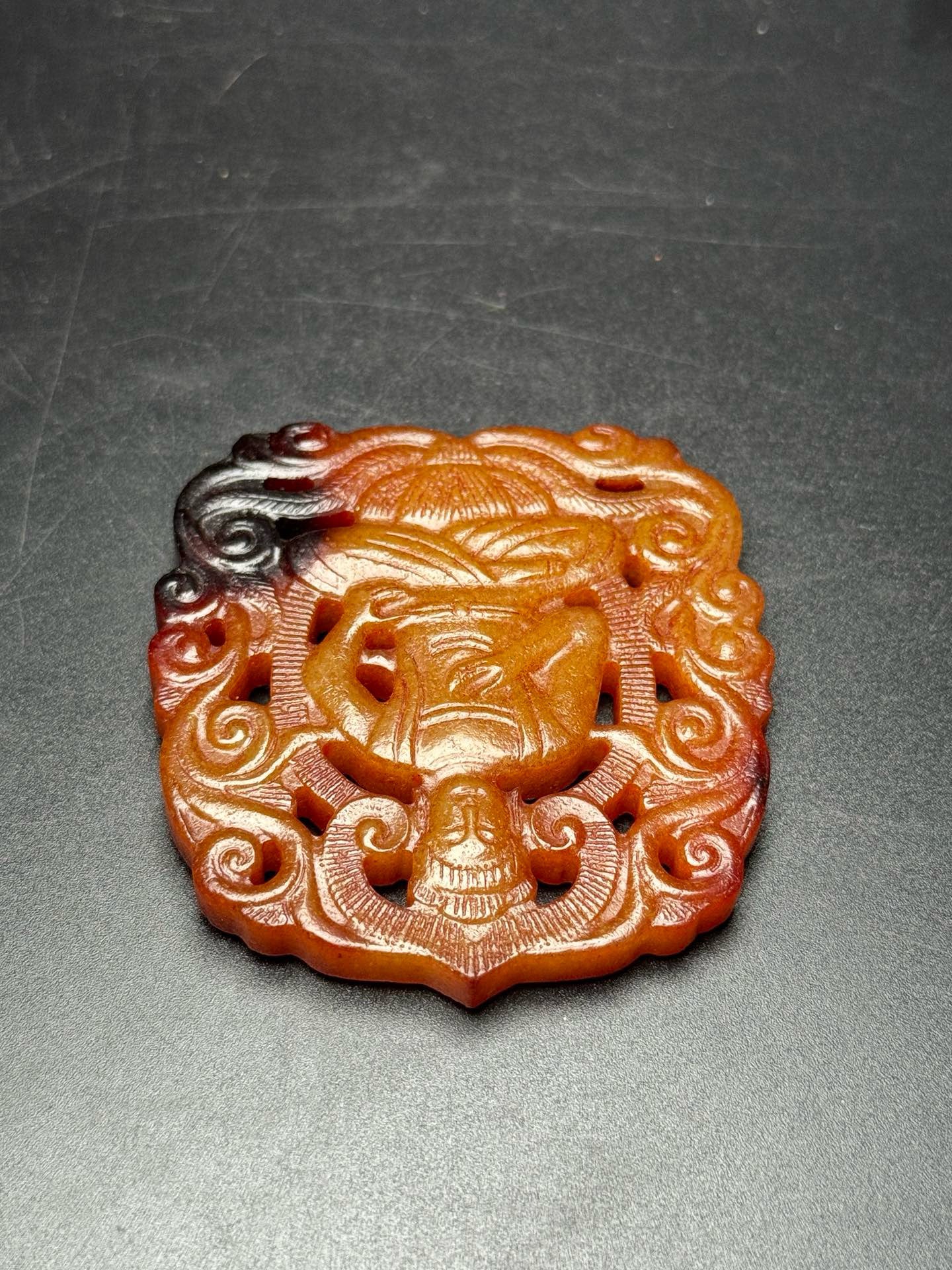 Chinese antique Hotan Jade Guanyin jade pendant