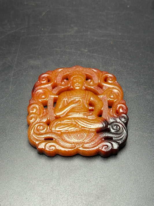 Chinese antique Hotan Jade Guanyin jade pendant