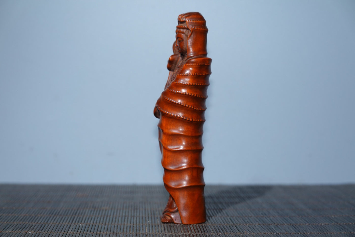 Collected boxwood carved Guanyin ornaments, furniture ornaments