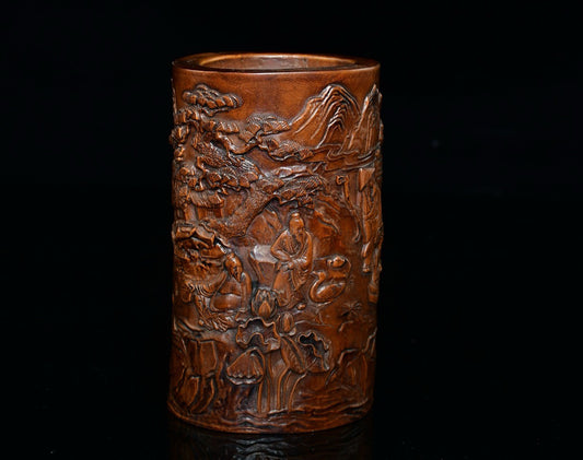 Huangyang wooden pen holder ornament