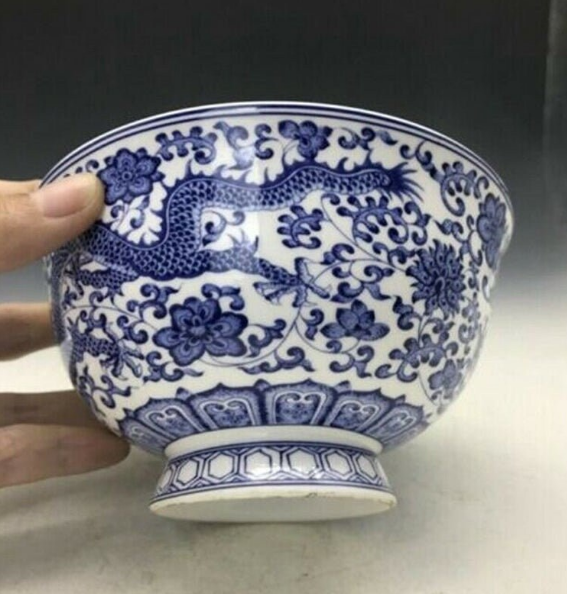 Chinese ceramic bowl painting dragon - a collection of Qianlong Marks