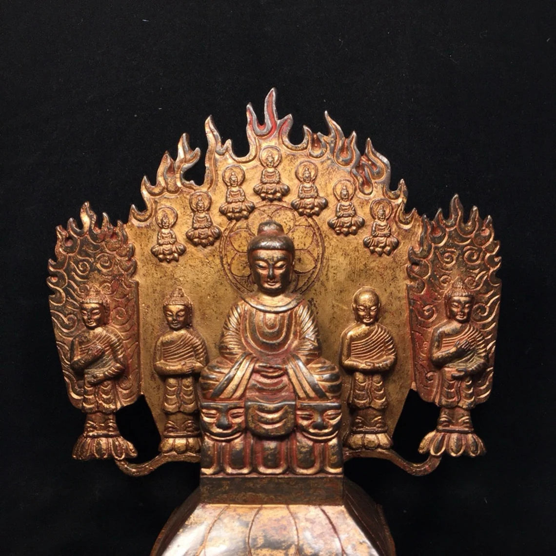Chinese antique pure copper Buddha statue
