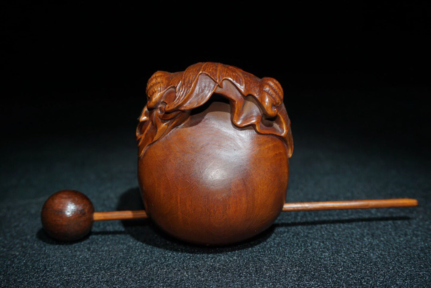 Hand carved boxwood carved wooden fish