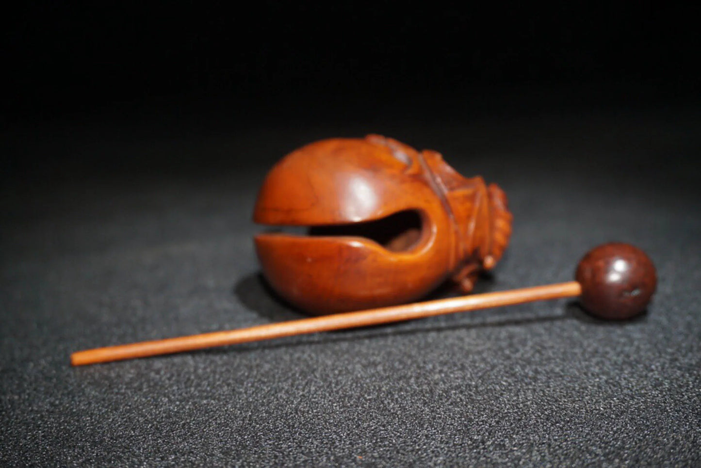 Hand carved boxwood carved wooden fish