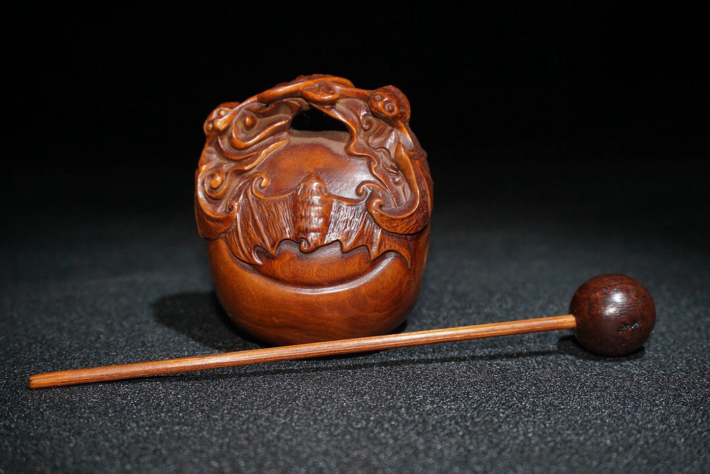 Hand carved boxwood carved wooden fish