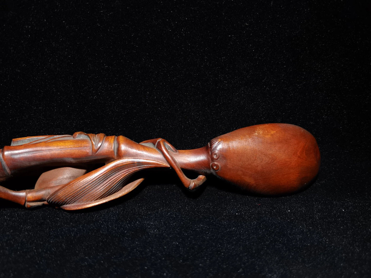 Wooden tea shovel hand-carved boxwood cicada tea shovel